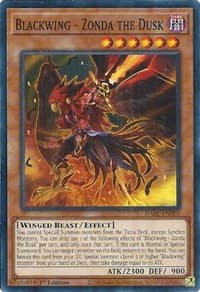 Blackwing - Zonda the Dusk - Darkwing Blast - YuGiOh card