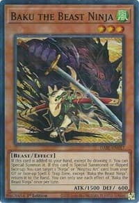 Baku the Beast Ninja - Darkwing Blast - YuGiOh card