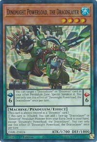 Dinomight Powerload, the Dracoslayer - Darkwing Blast - YuGiOh card