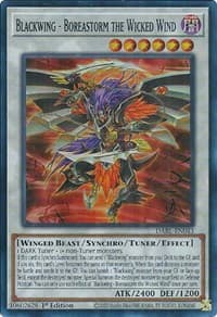 Blackwing - Boreastorm the Wicked Wind - Darkwing Blast - YuGiOh card