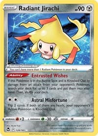 Radiant Jirachi - SWSH12: Silver Tempest - Pokemon card