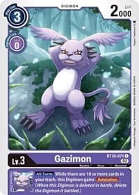 Gazimon - Xros Encounter - Digimon Card Game card