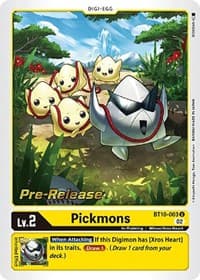 Pickmons - Xros Encounter Pre-Release Cards - Digimon Card Game card