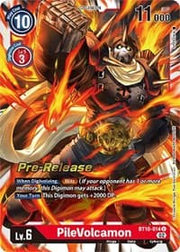 PileVolcamon - Xros Encounter Pre-Release Cards - Digimon Card Game card