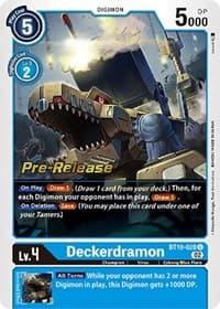 Deckerdramon - Xros Encounter Pre-Release Cards - Digimon Card Game card