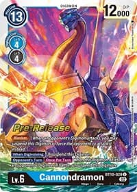 Cannondramon - Xros Encounter Pre-Release Cards - Digimon Card Game card