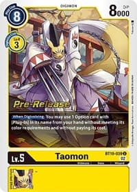 Taomon - Xros Encounter Pre-Release Cards - Digimon Card Game card