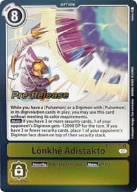 Lonkhe Adistakto - Xros Encounter Pre-Release Cards - Digimon Card Game card