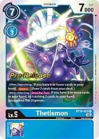Thetismon - Xros Encounter Pre-Release Cards - Digimon Card Game card