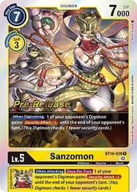 Sanzomon - Xros Encounter Pre-Release Cards - Digimon Card Game card