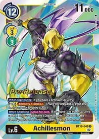 Achillesmon - Xros Encounter Pre-Release Cards - Digimon Card Game card