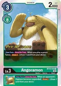 Angoramon - Xros Encounter Pre-Release Cards - Digimon Card Game card