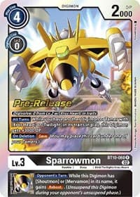 Sparrowmon - Xros Encounter Pre-Release Cards - Digimon Card Game card