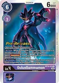 GulusGammamon - Xros Encounter Pre-Release Cards - Digimon Card Game card