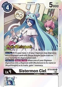 Sistermon Ciel - Xros Encounter Pre-Release Cards - Digimon Card Game card
