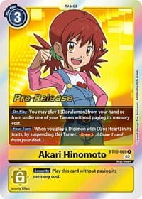 Akari Hinomoto - Xros Encounter Pre-Release Cards - Digimon Card Game card