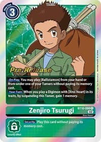 Zenjiro Tsurugi - Xros Encounter Pre-Release Cards - Digimon Card Game card