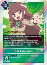 Ruli Tsukiyono - Xros Encounter Pre-Release Cards - Digimon Card Game card