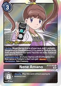 Nene Amano - Xros Encounter Pre-Release Cards - Digimon Card Game card