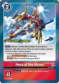 Hero of the Skies! - Xros Encounter Pre-Release Cards - Digimon Card Game card