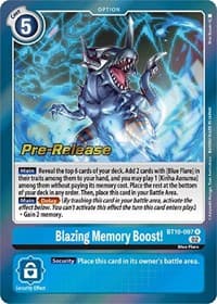 Blazing Memory Boost! - Xros Encounter Pre-Release Cards - Digimon Card Game card
