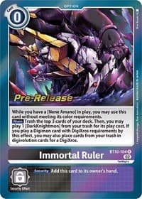 Immortal Ruler - Xros Encounter Pre-Release Cards - Digimon Card Game card