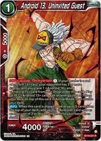 Android 13, Uninvited Guest - Fighter's Ambition - Dragon Ball Super: Masters card