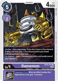 Damemon - Xros Encounter Pre-Release Cards - Digimon Card Game card