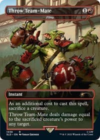Throw Team-Mate - Fling (Borderless) - Secret Lair Drop Series - Magic: The Gathering card
