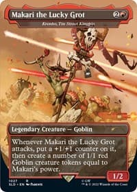 Makari the Lucky Grot - Krenko, Tin Street Kingpin (Borderless) - Secret Lair Drop Series - Magic: The Gathering card