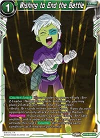 Wishing to End the Battle - Fighter's Ambition - Dragon Ball Super: Masters card