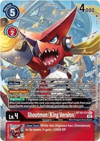Shoutmon (King Version) (Alternate Art) - Xros Encounter - Digimon Card Game card
