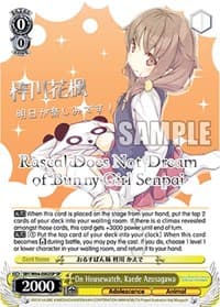 On Housewatch, Kaede Azusagawa (SP) (Silver Stamped) - Rascal Does Not Dream of Bunny Girl Senpai - Weiss Schwarz card