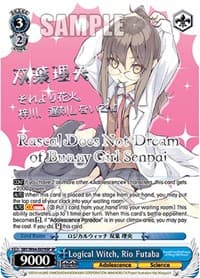 Logical Witch, Rio Futaba (SP) (Silver Stamped) - Rascal Does Not Dream of Bunny Girl Senpai - Weiss Schwarz card