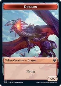 Dragon Double-Sided Token - Starter Commander Decks - Magic: The Gathering card