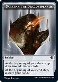 Emblem - Sarkhan, the Dragonspeaker Double-Sided Token - Starter Commander Decks - Magic: The Gathering card