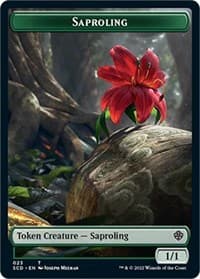 Saproling // Human Warrior Double-Sided Token - Starter Commander Decks - Magic: The Gathering card