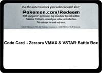 Code Card - Zeraora VMAX & VSTAR Battle Box - Miscellaneous Cards & Products - Pokemon card