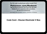 Code Card - Hisuian Electrode V Box - Miscellaneous Cards & Products - Pokemon card