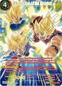 SS Son Goku, SS Vegeta, & SS Trunks, Triple Combination (SPR) - Fighter's Ambition - Dragon Ball Super: Masters card