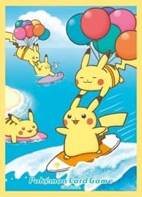 Pokemon TCG: Pokemon Center Japan Exclusive Card Sleeves - Surfing Pikachu & Flying Pikachu (64-Pack) - Pokemon International Card Sleeves - Card Sleeves card