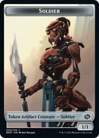 Soldier Token (009) - The Brothers' War - Magic: The Gathering card