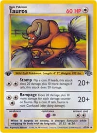 Tauros - Jungle - Pokemon card