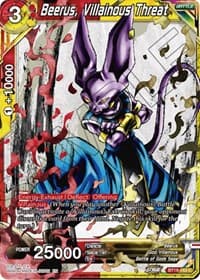 Beerus, Villainous Threat - Fighter's Ambition - Dragon Ball Super: Masters card