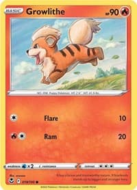 Growlithe - SWSH12: Silver Tempest - Pokemon card