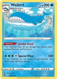 Wailord - SWSH12: Silver Tempest - Pokemon card