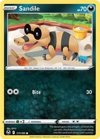 Sandile - SWSH12: Silver Tempest - Pokemon card