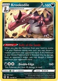 Krookodile - SWSH12: Silver Tempest - Pokemon card