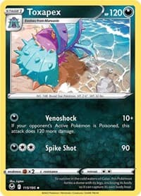 Toxapex - SWSH12: Silver Tempest - Pokemon card