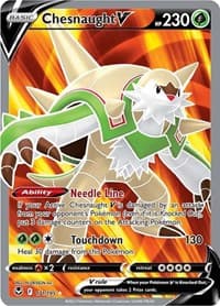 Chesnaught V (Full Art) - SWSH12: Silver Tempest - Pokemon card